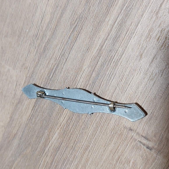 Vintage Antique Art Deco Rhinestone Embellished Intricate Bar Pin Brooch C Clasp - Picture 5 of 6